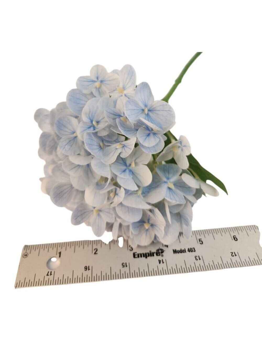 Soft Blue Artificial Hydrangea Stem Silk Flower Light Faux Floral Wedding Decor - Picture 9 of 12